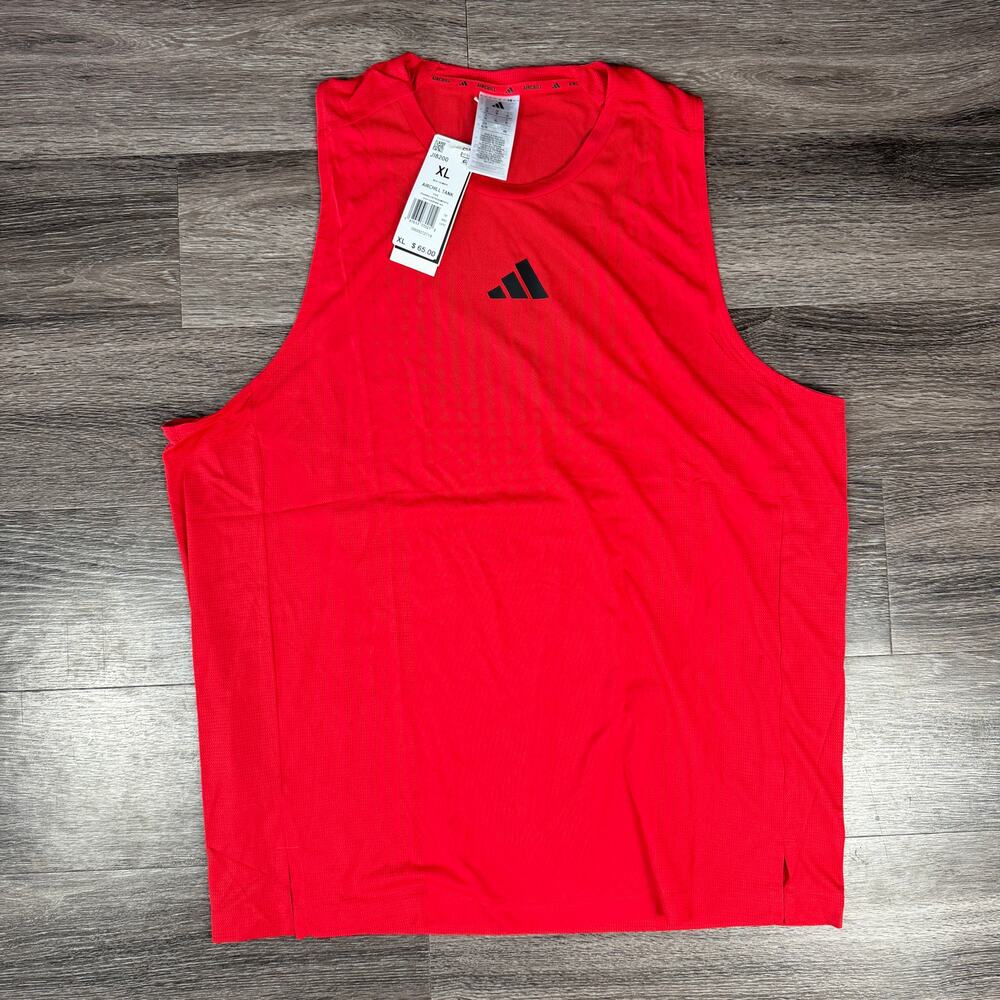 Adidas Airchill Crew Neck Athletic Tank Top Men's XL Extra Large Red JI8200